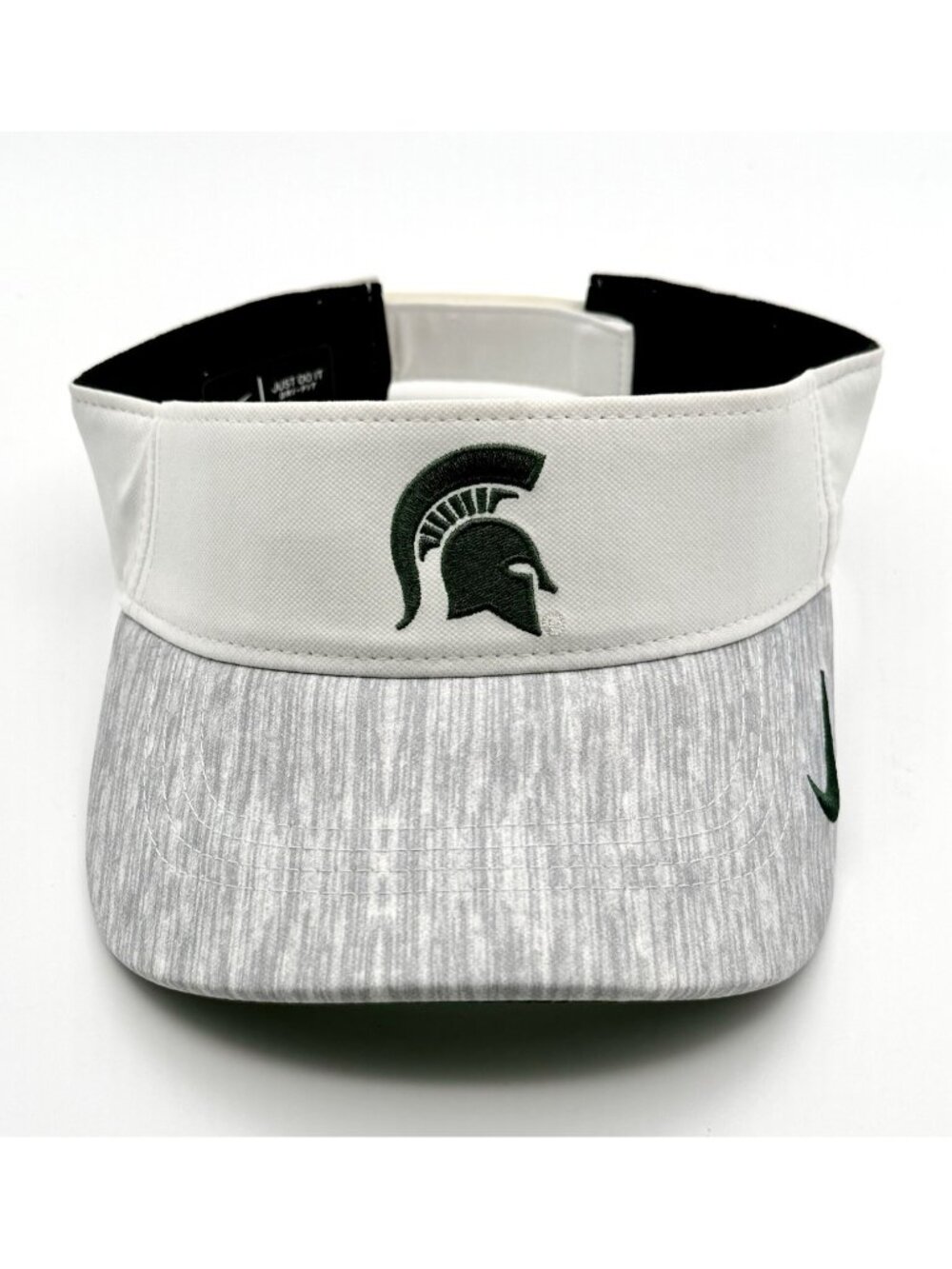 Michigan State Spartans Nike Dri-fit Adjustable Visor Cap White/Gray NCAA